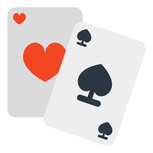 ícone animado de duas cartas de casino